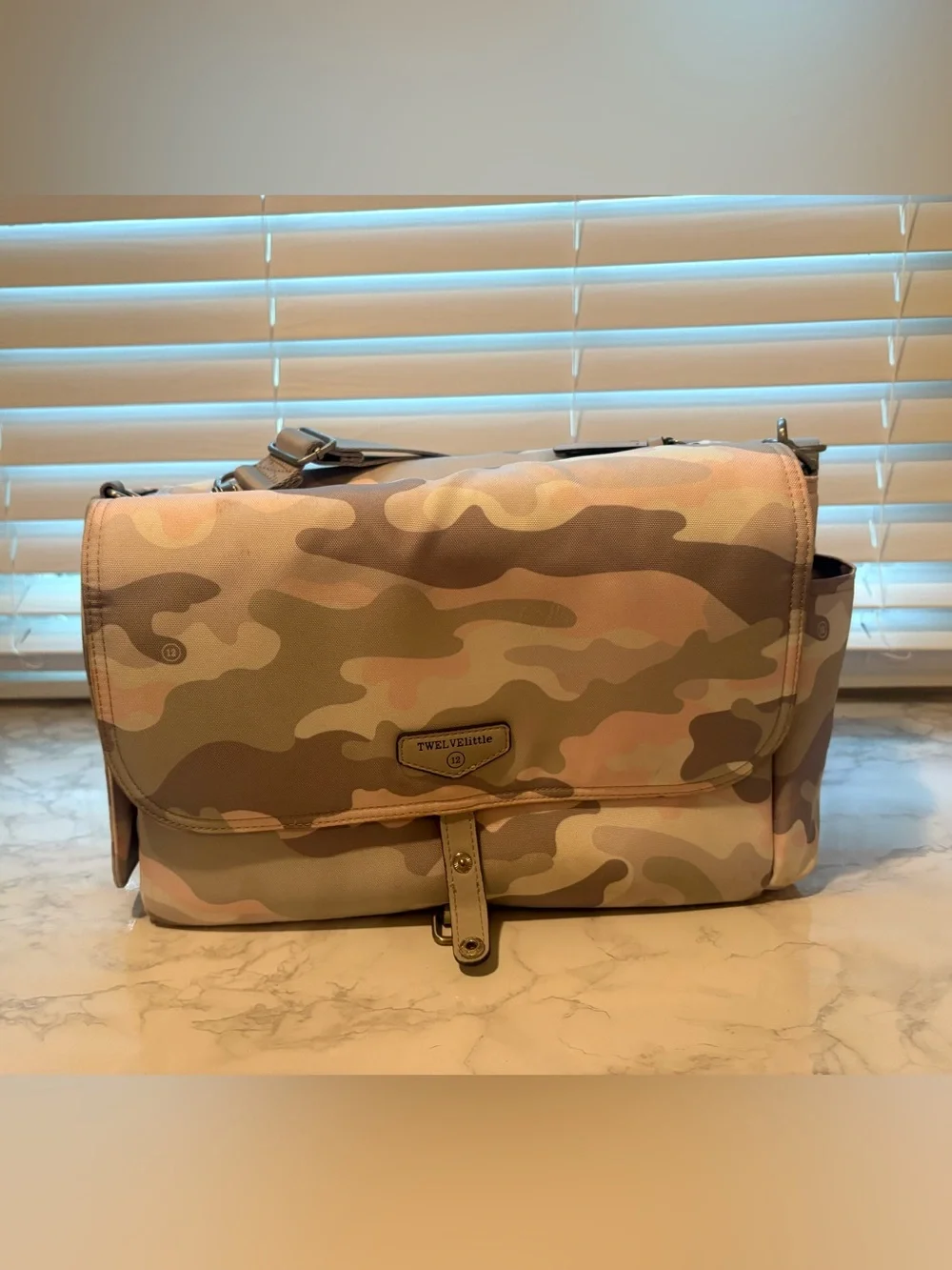 TWELVElittle On-The-Go Stroller Caddy 3.0 Blush Camo Diaper Bag
